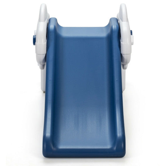 Freestanding Baby Mini Play Climber Slide Set with HDPE anf Anti-Slip Foot Pads-Blue